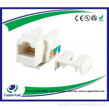 UTP Cat.6 Keystone jack 90 degree